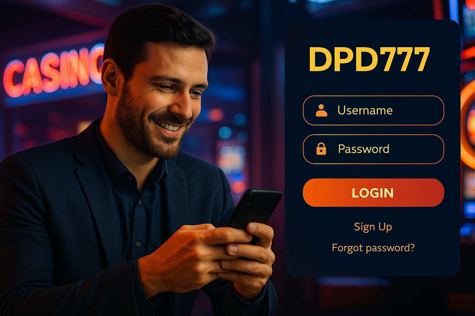 Criar uma nova Conta no plataforma DPD777